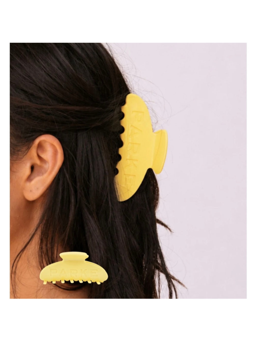 Women's Parke Claw Clip in Peel (Yellow) With Grey Zip Pouch Brand New